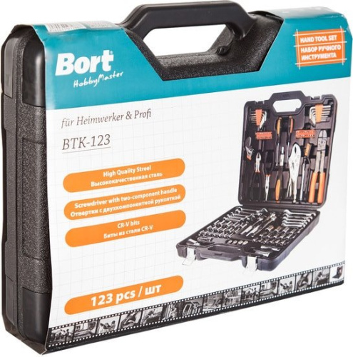 Универсальный набор инструментов Bort BTK-123 (123 предмета) фото 6