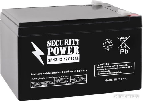 Аккумулятор для ИБП Security Power SP 12-12 F2 (12В/12 А·ч) фото 3