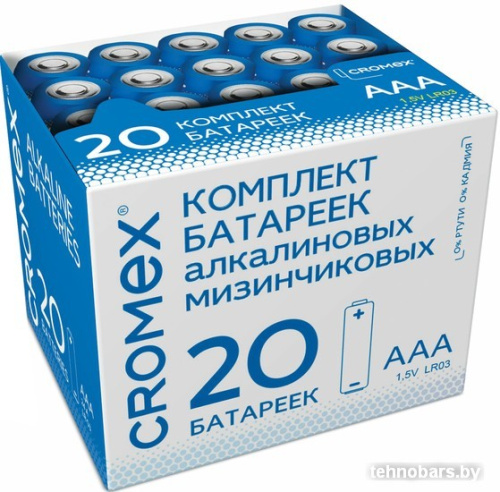 Батарейка Cromex Alkaline АAA LR03 24А 20шт фото 3