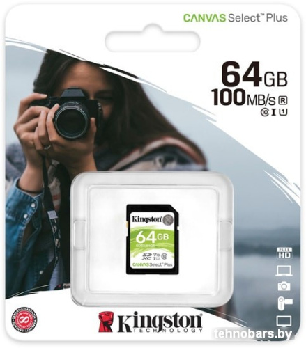 Карта памяти Kingston Canvas Select Plus SDXC 64GB фото 5