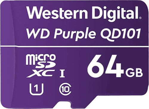 Карта памяти WD Purple SC QD101 microSDXC WDD064G1P0C 64GB