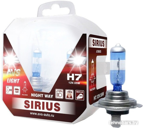 Галогенная лампа AVS Sirius Night Way H7 2шт фото 3