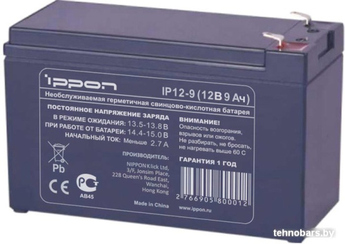 Аккумулятор для ИБП IPPON IP12-9 (12В/8.5 А·ч) фото 3