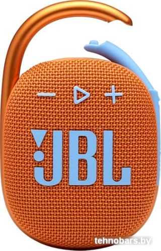 Беспроводная колонка JBL Clip 4 (оранжевый) фото 4