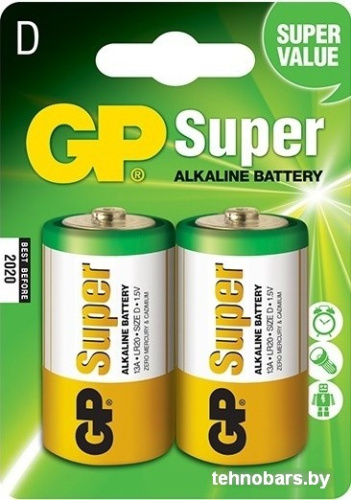 Батарейки GP Super Alkaline D 2 шт. фото 3