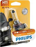 Галогенная лампа Philips H11 Vision +30% Blister 1шт
