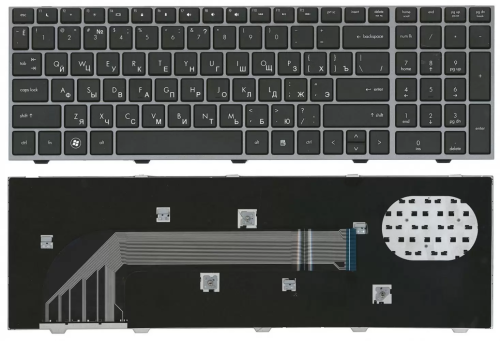 Клавиатура для ноутбука HP ProBook 4540S, 4545S with gray frame