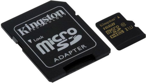 Карта памяти Kingston microSDHC UHS-I (Class 10) 16GB + SD адаптер (SDCA10/16GB) фото 4