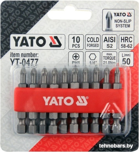 Набор бит Yato YT-0477 (10 предметов) фото 3
