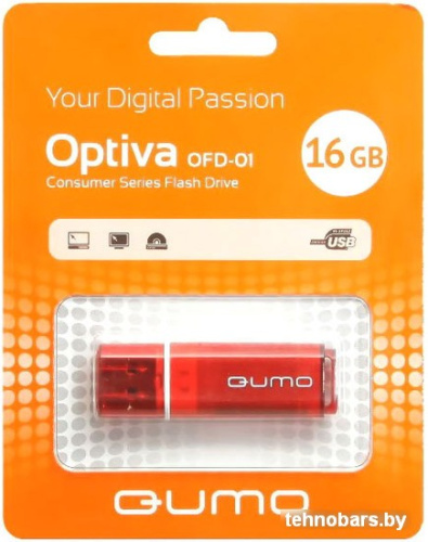 USB Flash QUMO Optiva 01 16Gb Red фото 4