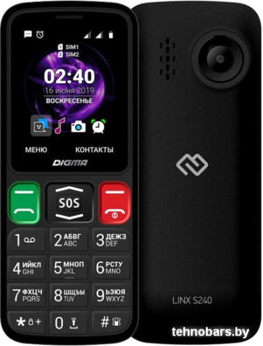 Мобильный телефон Digma Linx S240 (черный) фото 3