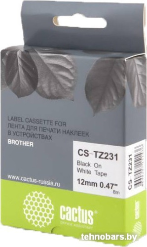 Картридж-лента для термопринтера CACTUS CS-TZ231 (аналог Brother TZe-231) фото 3