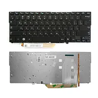 Клавиатура для ноутбука Samsung NP900X3A Series, плоский Enter, черная, без рамки, с подсветкой