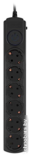 Сетевой фильтр IPPON BK-6-EU-5-10-B (5м, 6 розеток, черный) фото 4