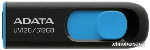 USB Flash ADATA DashDrive UV128 512GB (черный/синий) фото 3