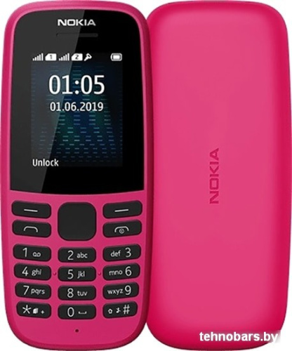 Мобильный телефон Nokia 105 (2019) (розовый) фото 3