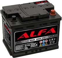 Автомобильный аккумулятор ALFA Hybrid 45 R low (45 А·ч)
