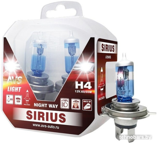 Галогенная лампа AVS Sirius Night Way H4 2шт фото 3