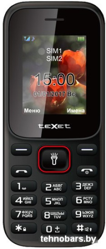 Мобильный телефон TeXet TM-128 (черный-красный) фото 3