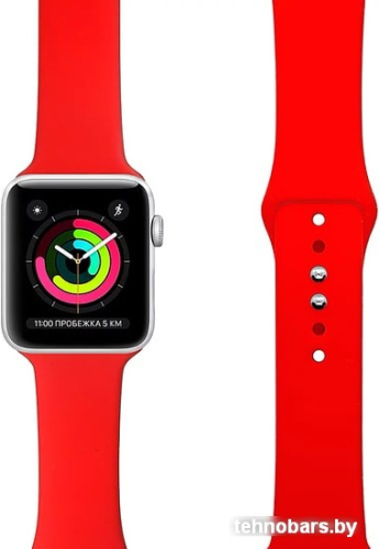 Ремешок Lyambda Altair для Apple Watch 42-44 мм (S/M и M/L, красный) фото 4