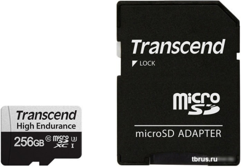 Карта памяти Transcend microSDXC TS256GUSD350V 256GB (с адаптером) фото 3