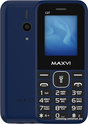 Кнопочный телефон Maxvi C27 (синий) фото 3
