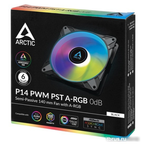 Вентилятор для корпуса Arctic P14 PWM PST A-RGB 0dB ACFAN00239A фото 7