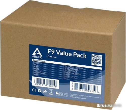 Вентилятор для корпуса Arctic F9 Value Pack Black (5 шт) ACFAN00249A фото 6