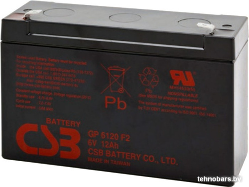 Аккумулятор для ИБП CSB GP6120 (6В/12 А·ч) фото 3
