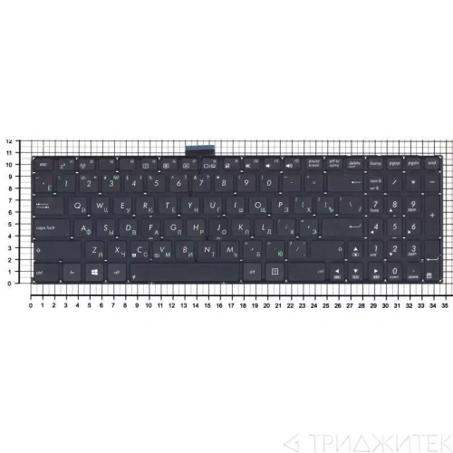 Клавиатура для ноутбука Asus X555L, X553, A555LA, A555LD, A555LN, A555LP, D550, TP550, S550, X750 чёрная