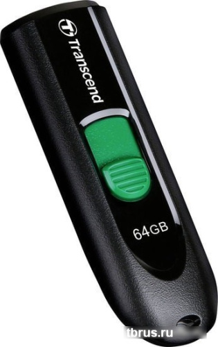 USB Flash Transcend JetFlash 790C 64GB (черный/зеленый) фото 5