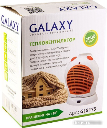 Тепловентилятор Galaxy GL8175 (белый/оранжевый) фото 6