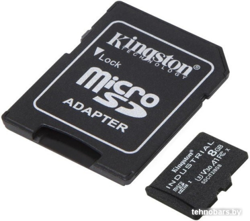 Карта памяти Kingston Industrial microSDHC SDCIT2/8GB 8GB (с адаптером) фото 4