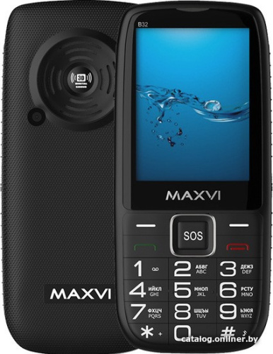 Кнопочный телефон Maxvi B32 (черный) фото 3