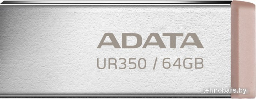 USB Flash ADATA UR350 64GB UR350-64G-RSR/BG (серебристый/коричневый) фото 4
