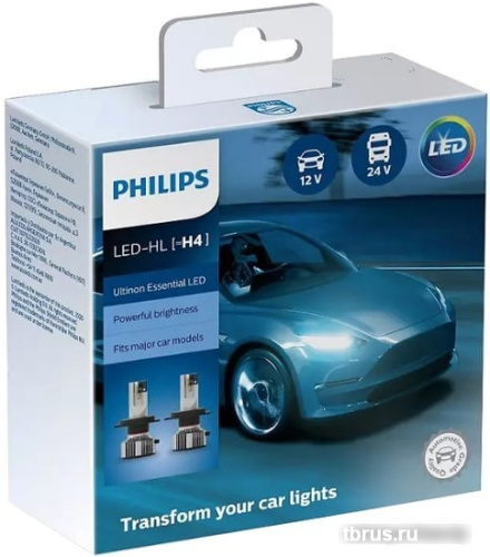 Светодиодная лампа Philips H4 Ultinon Essential LED 2шт фото 3