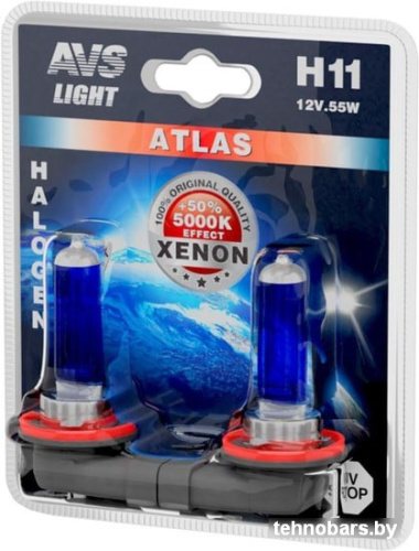 Галогенная лампа AVS Atlas H11 2шт фото 3