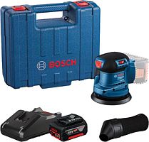 Эксцентриковая шлифмашина Bosch GEX 185-LI Professional 06013A5021 (с 1-м АКБ, кейс)