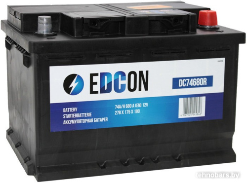 Автомобильный аккумулятор EDCON DC74680R (74 А·ч) фото 3