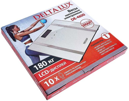 Напольные весы Delta Lux DE-4600 (белый) фото 4
