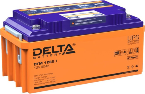 Аккумулятор для ИБП Delta DTM 1265 I (12В/65 А·ч)