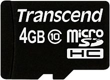 Карта памяти Transcend microSDHC (Class 10) 4GB (TS4GUSDC10)