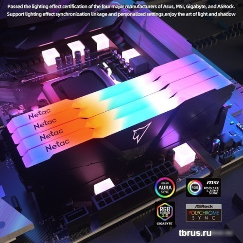 Оперативная память Netac Shadow RGB 2x8ГБ DDR4 3600 МГц NTSRD4P36DP-16E фото 4