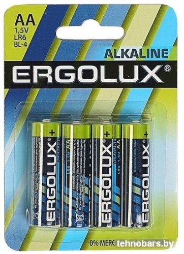 Батарейки Ergolux Alkaline LR6 (AA) 4шт фото 3