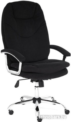 Кресло TetChair Softy LUX (флок, черный) фото 3