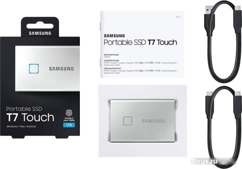 Внешний накопитель Samsung T7 Touch 500GB (серебристый) фото 7