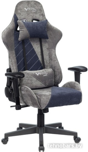 Кресло Бюрократ VIKING X Fabric (серый/темно-синий) фото 3