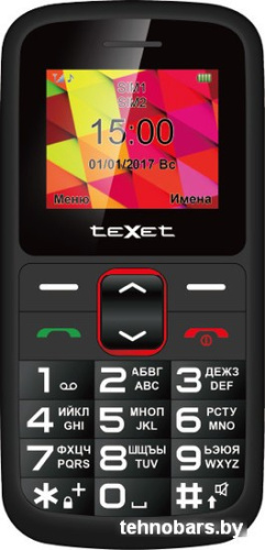 Мобильный телефон TeXet TM-B217 (черный-красный) фото 3