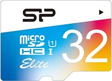 Карта памяти Silicon-Power Elite microSDHC SP032GBSTHBU1V21SP 32GB (с адаптером)