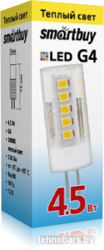 Светодиодная лампа SmartBuy G4 4.5 Вт 3000 К SBL-G4 4_5-30K фото 4